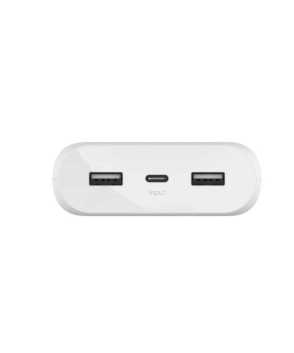 پاور بانک شارژ سریع 20000 میلی آمپر3 پورت با کابل 15سانتی متری بلکین مدل BPB003btWT