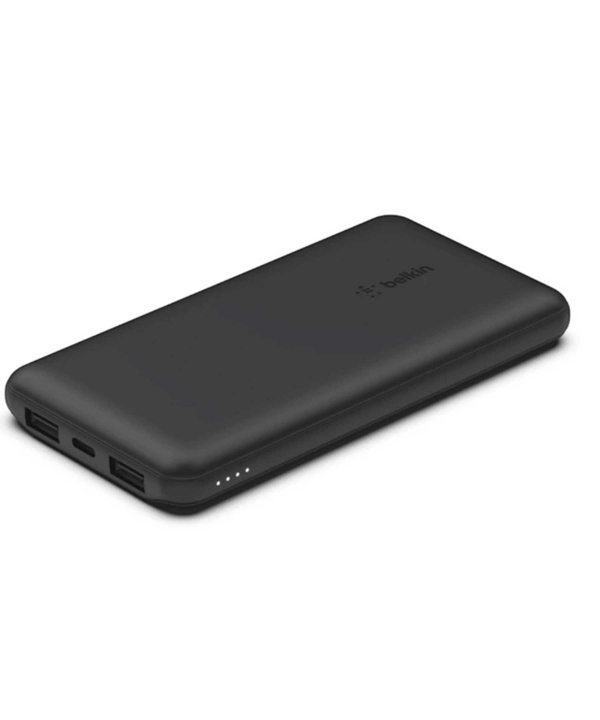 پاور بانک شارژ سریع 10000 میلی آمپر 3 پورت + کابل USB-A به USB-C بلکین مدل BPB011btBL(boost charge)