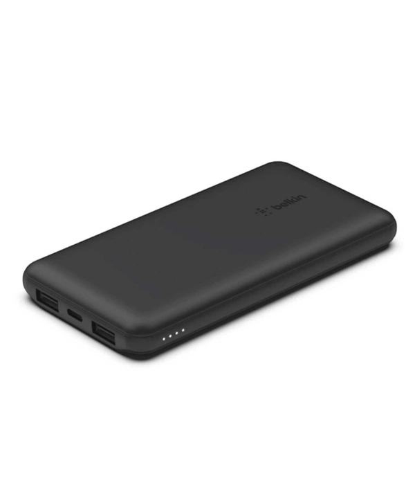 پاور بانک 10000 میلی آمپر 3 پورت + کابل USB-A به USB-C بلکین مدل BPB012btBK(boost charge)