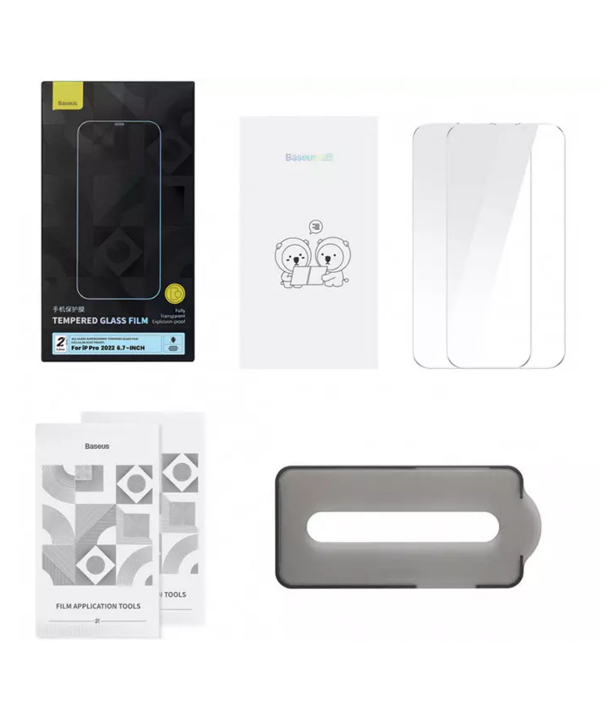گلس صفحه نمایش آیفون 14 پلاس و 14 پرومکس بیسوس Baseus Glass Iphone 14 plus/14 Pro max SGBL210302