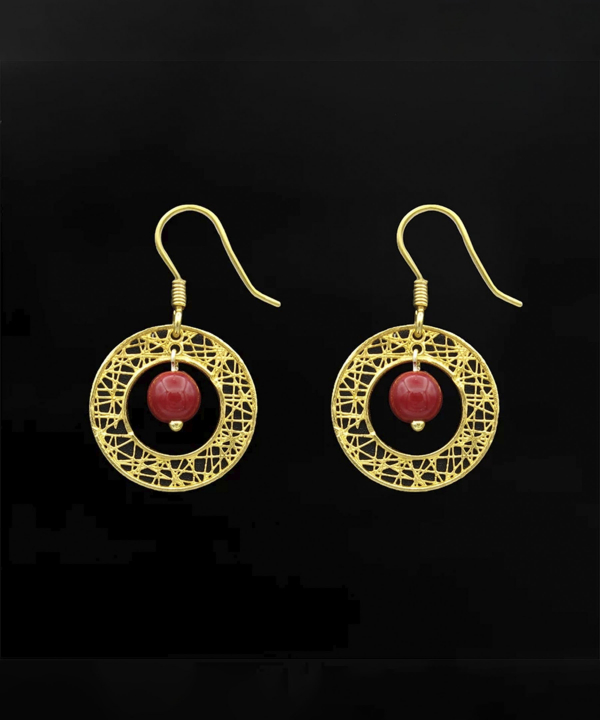 گوشواره طلا زنانه مانچو Mancho مدل efgs034