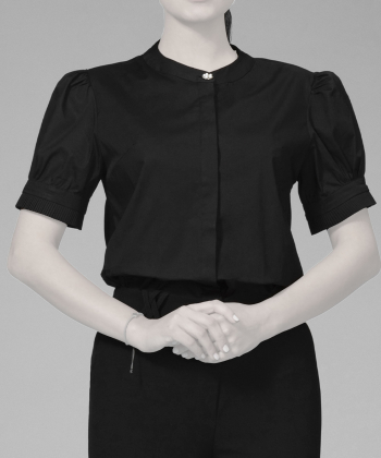 شومیز نخی آستین کوتاه زنانه برنس مدل 91772