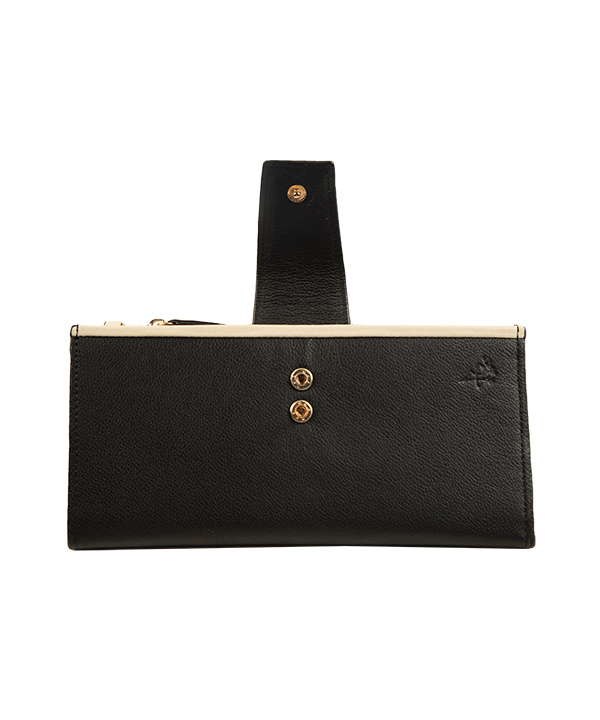کیف پول دکمه دار زنانه مارال چرم Maral Leather مدل پوپک