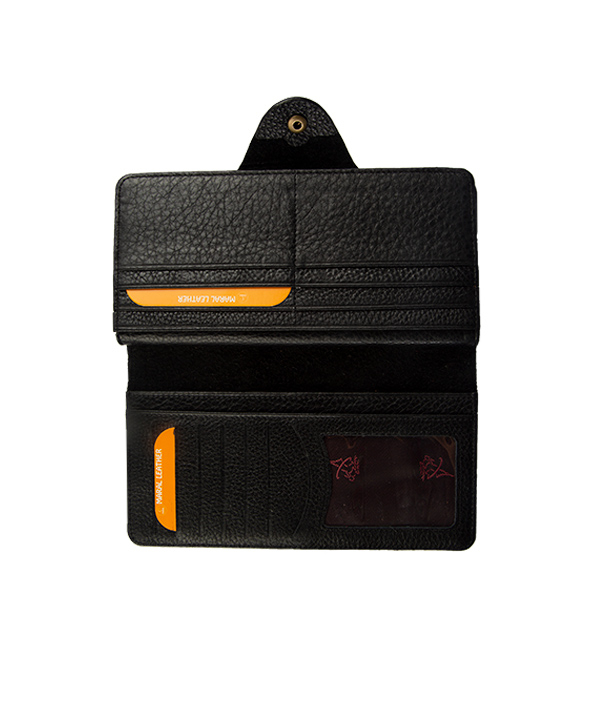 کیف پول دکمه دار مردانه مارال چرم Maral Leather مدل نوید