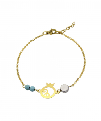 دستبند طلا زنانه مانچو Mancho طرح انار کد bfg182