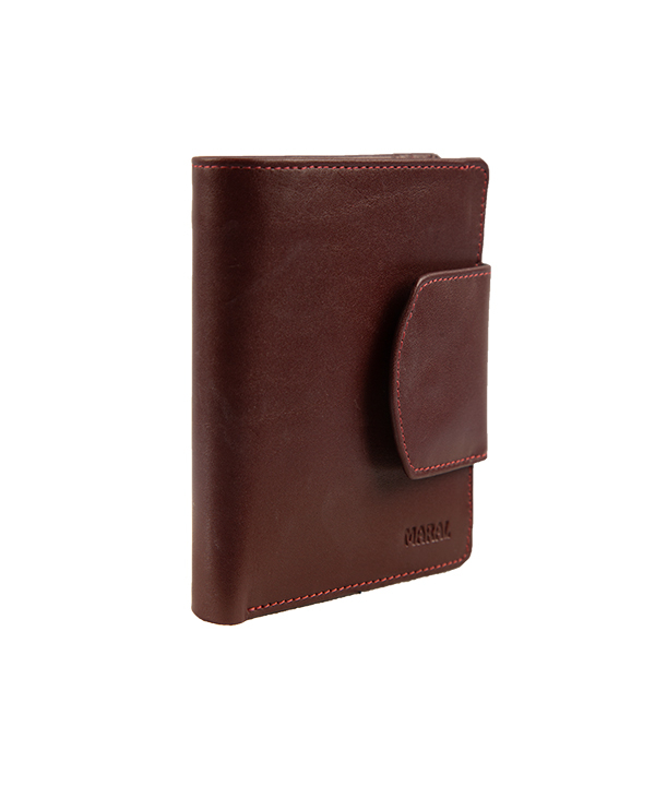 کیف پول کوچک دکمه ای زنانه مارال چرم Maral Leather مدل الیکا