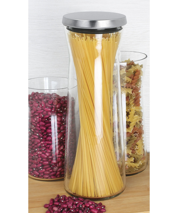 جا حبوبات شیشه‌ای 1800CC ام جی اس MGS درب استیل