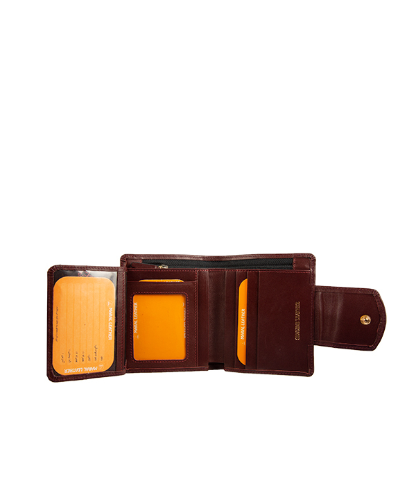 کیف پول کوچک دکمه ای زنانه مارال چرم Maral Leather مدل الیکا