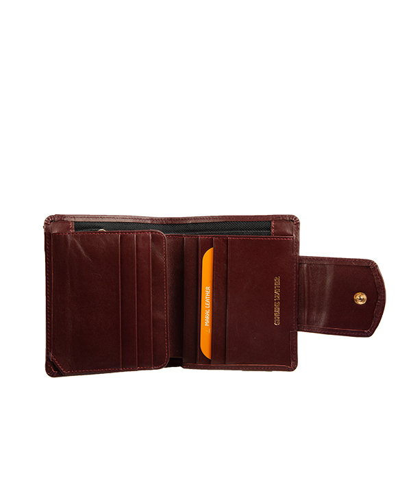 کیف پول کوچک دکمه ای زنانه مارال چرم Maral Leather مدل الیکا