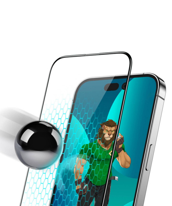 گلس آیفون 14 پلاس سه بعدی تمام صفحه گرین Green iPhone 14 Plus 3D HD-Pet Full Glass