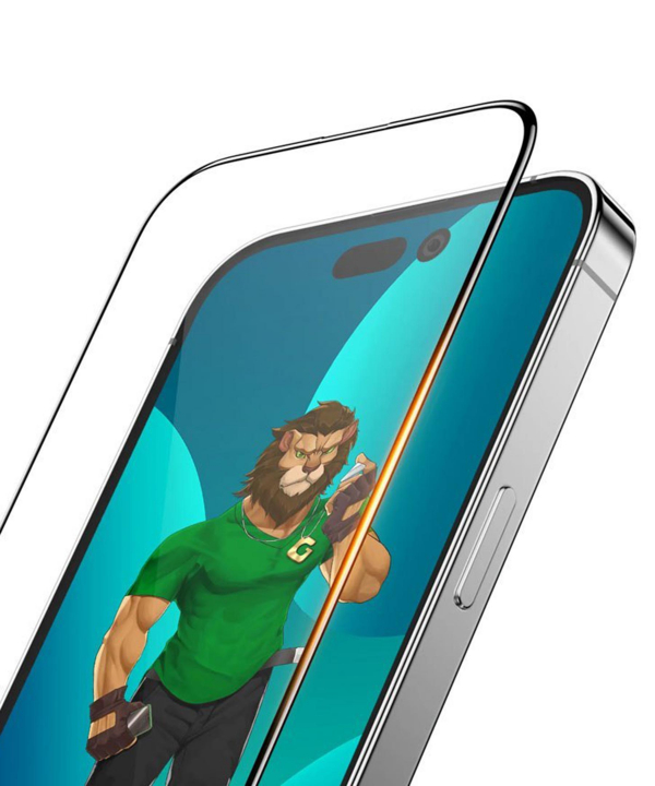 گلس آیفون 14 پلاس سه بعدی تمام صفحه گرین Green iPhone 14 Plus 3D HD-Pet Full Glass