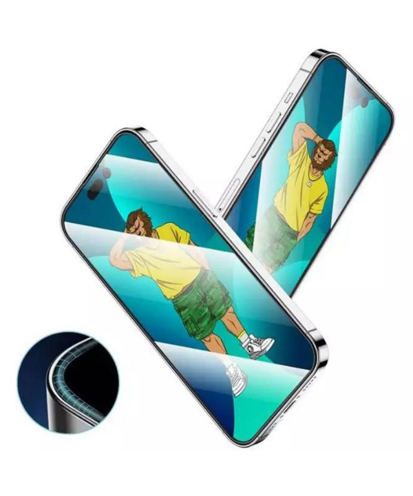 گلس آیفون 14 پلاس گرین Green iphone 14 Plus 3D Silicone Glass GN3DSHD14M
