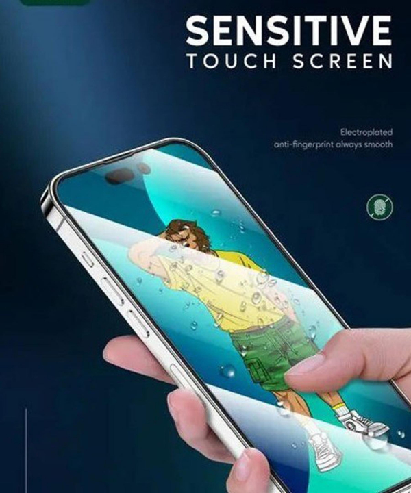 گلس آیفون 14 پلاس گرین Green iphone 14 Plus 3D Silicone Glass GN3DSHD14M