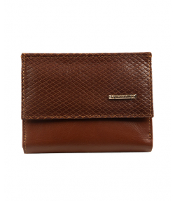 کیف پول کوچک زنانه مارال چرم Maral Leather مدل هور- عسلی