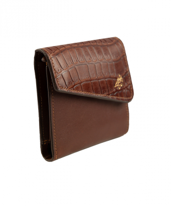 کیف پول زنانه جیبی مارال چرم Maralleather مدل آوا - قهوه ای تیره