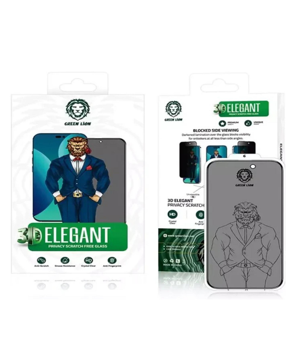 گلس حریم شخصی آیفون 14 پلاس گرین Green iPhone 14 Plus 3D Elegant Privacy Glass