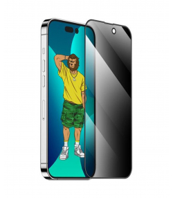 گلس حریم شخصی آیفون 14 گرین Green iPhone 14 3D Silicone+ Privacy Glass