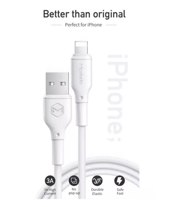 کابل شارژ و انتقال داده لایتنینگ مک دودو Mcdodo CA-727 Lightning Data Cable 1.2M