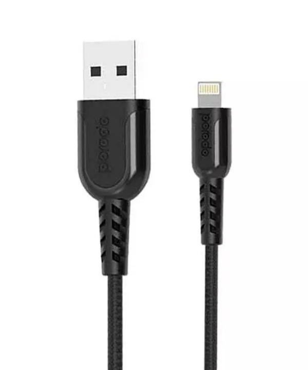 کابل شارژ یو اس بی به لایتنینگ 2.4 آمپر 1.2 متری پورودو Porodo PD-12TUBL lightning cable 1.2 m