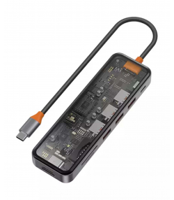 هاب آداپتور تایپ سی 7 در 1 ویوو Wiwu Cyber Type-C HUB 7in1 CB007