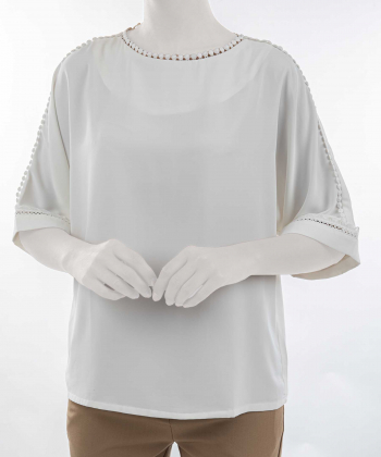 بلوز آستین کوتاه زنانه برنس مدل گلوریا