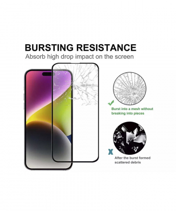 گلس تمام صفحه گوشی آیفون 15 پلاس و آیفون 15 پرومکس full glass screen protector apple iphone 15 PLUS/15 Pro Max