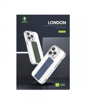 قاب محافظ شیشه ای آیفون 14 پرو گرین Green iphone 14 Pro London Grip Case