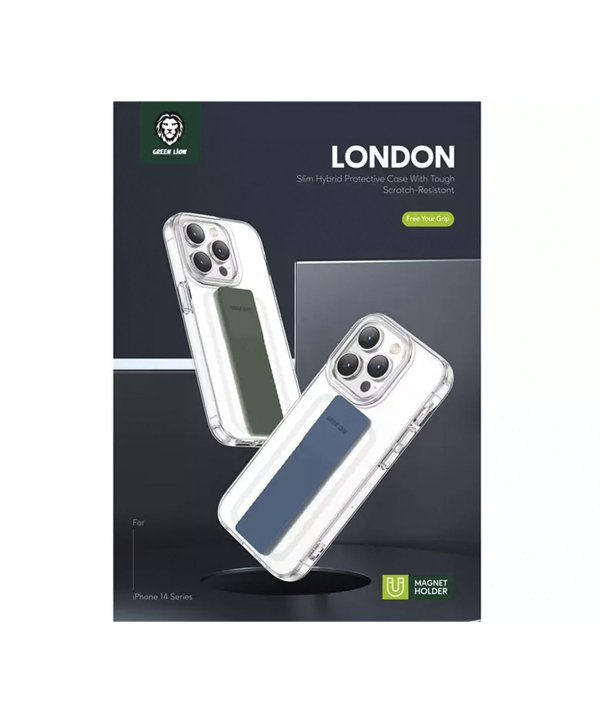 قاب محافظ شیشه ای آیفون 14 پرو گرین Green iphone 14 Pro London Grip Case