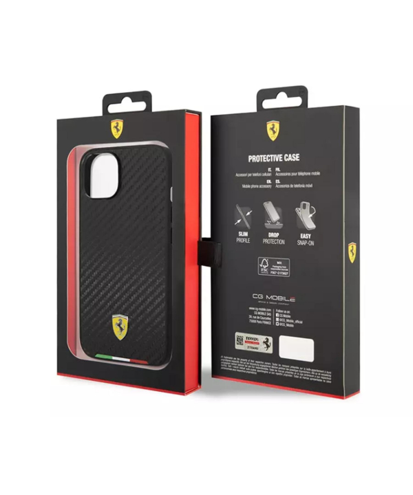 قاب فیبرکربن آیفون 14 پلاس طرح فراری CG Mobile iphone 14 Plus Ferrari Carbone Case
