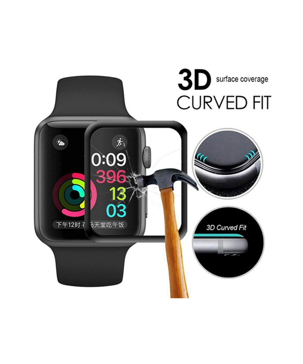 محافظ صفحه نمایش تمام چسب اپل واچ 40 میلی‌متری ترتل Turtle Brand Screen Guard iWatch 40mm 3D Glass