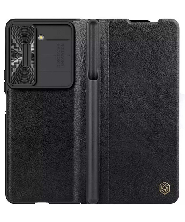 کیف محافظ سامسونگ زد فولد 5 نیلکین Nillkin Samsung Galaxy Z Fold 5/W24 Qin Pro leather case