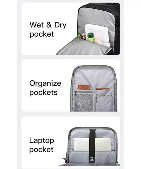 کوله پشتی لپ تاپ 15.6 اینچ سفری یو اس بی دار بنج BANGE BG-1801 Waterproof Multifunctional Laptop Backpack