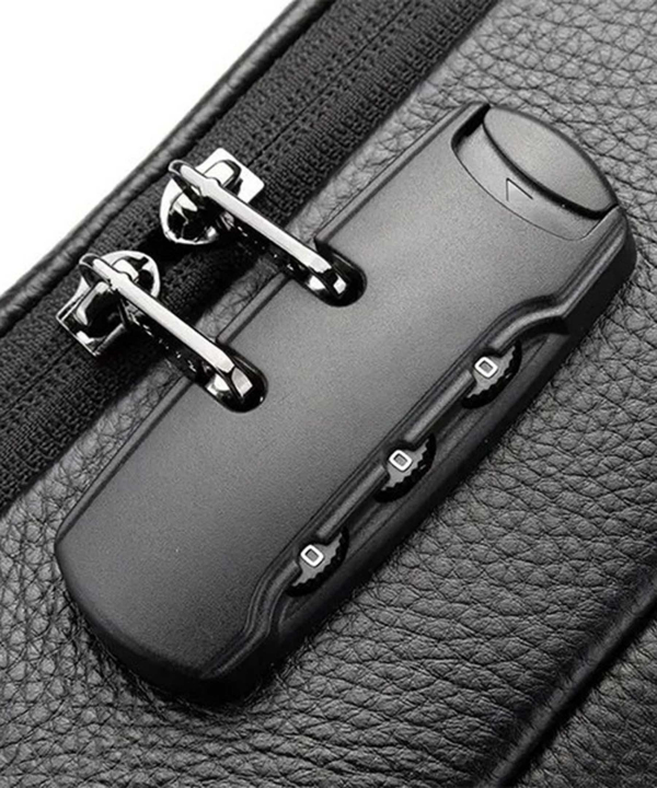 کوله پشتی لپ تاپ 15.6 اینچ مسافرتی ضد سرقت بنج Bange BG-6621 Leather Anti Theft Travel Backpack