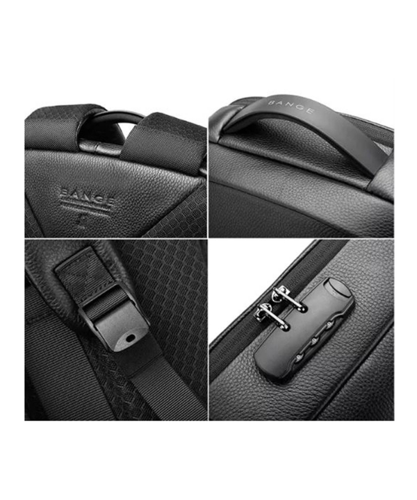 کوله پشتی لپ تاپ 15.6 اینچ مسافرتی ضد سرقت بنج Bange BG-6621 Leather Anti Theft Travel Backpack