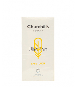 کاندوم بسیار نازک اسپرم کش چرچیلز Churchills مدل Safe Touch بسته 12 عددی