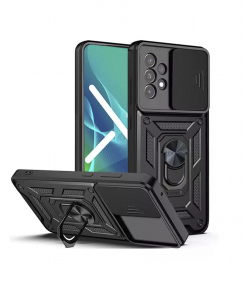 قاب محافظ لنز و حلقه دار سامسونگ Samsung Galaxy A72 Slide Camera & Ring Holder Stand Case