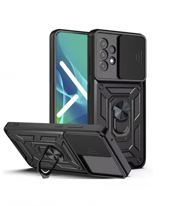 قاب محافظ لنز و حلقه دار سامسونگ Samsung Galaxy A72 Slide Camera & Ring Holder Stand Case