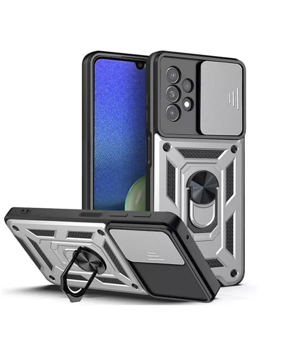 قاب محافظ لنز و حلقه دار سامسونگ Samsung Galaxy A72 Slide Camera & Ring Holder Stand Case