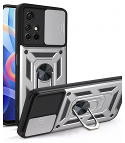 قاب محافظ لنز و حلقه دار شیائومی Xiaomi Redmi Note 11 Pro China Slide Camera & Ring Holder Stand Case