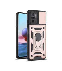قاب محافظ لنز و حلقه دار شیائومی Xiaomi Redmi Note 10 4G Slide Camera & Ring Holder Stand Case