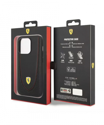 قاب چرمی مگ سیف آیفون 14 پرو طرح فراری CG Mobile iphone 14 Pro Ferrari Magsafe Leather Case