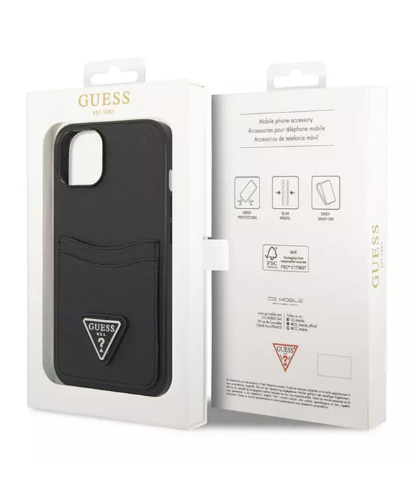 قاب چرمی جاکارتی دار آیفون 14 پلاس CG Mobile iphone 14 Plus Guess Leather Case