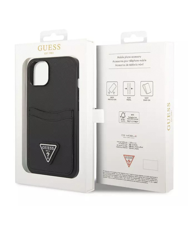قاب چرمی جاکارتی دار آیفون 14 CG Mobile iphone 14 Guess Leather Case