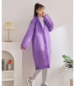 پانچو بارانی ضدآب شفاف با قابلیت استفاده مجدد Reusable EVA Rain Poncho
