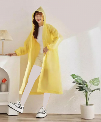 پانچو بارانی ضدآب شفاف با قابلیت استفاده مجدد Reusable EVA Rain Poncho