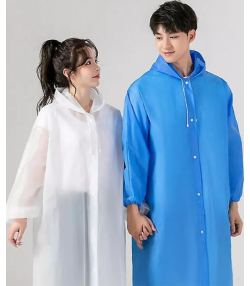 پانچو بارانی ضدآب شفاف با قابلیت استفاده مجدد Reusable EVA Rain Poncho