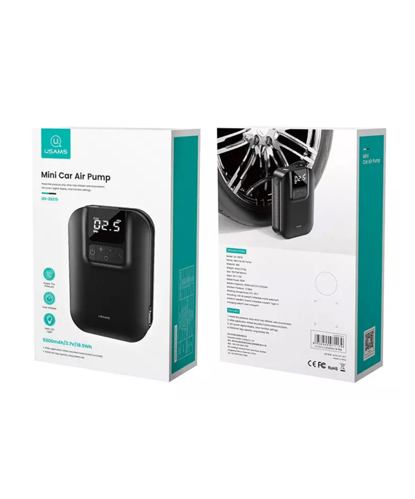 پمپ باد شارژی قابل حمل یوسامز USAMS US-ZB215 Mini Car Air Pump