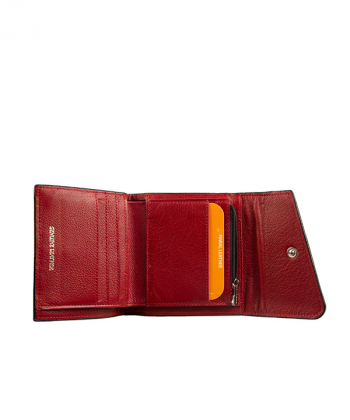 کیف پول کوچک زنانه مارال چرم Maral Leather مدل آوا- قرمز