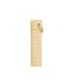 خط کش کوچک 6 سانتی متری دانشجویی دارای حلقه آویز 6cm small copper ruler 3mm thickened brass