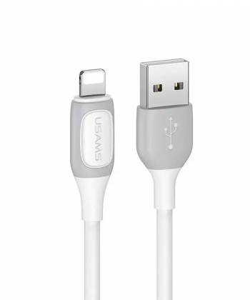کابل شارژ سریع یواس بی به لایتنینگ 2.4 آمپر یک متری یوسامز Usams Us-SJ595 Cable Lighting 2.4A Charging & Data Cable 1M